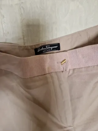 Pantaloni donna beige e rosa