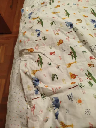 Nórdico cuna estampado animales medidas1,10x1,40