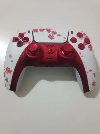 Mando PS5 Flores de cerezo con TMR magnéticos.