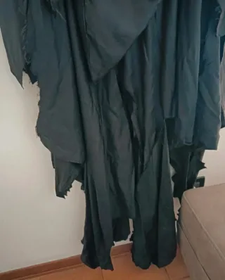 Costume carnevale nero unisex con cappuccio