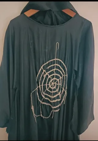 Costume carnevale nero unisex con cappuccio