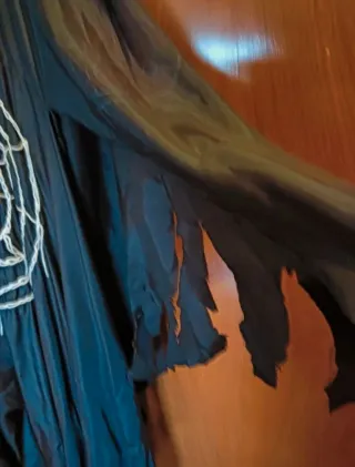 Costume carnevale nero unisex con cappuccio