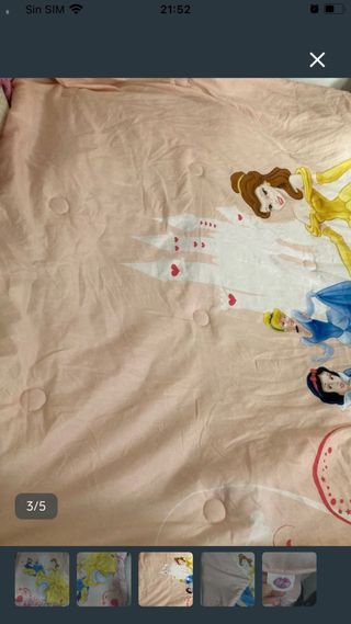 Edredón Cama Niña Disney Princesas