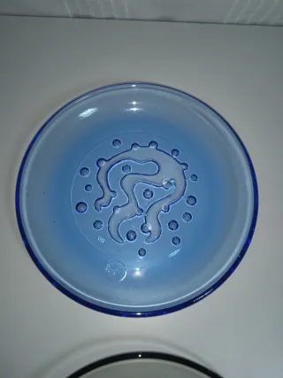 Juego de 4 platos decorativos de cristal