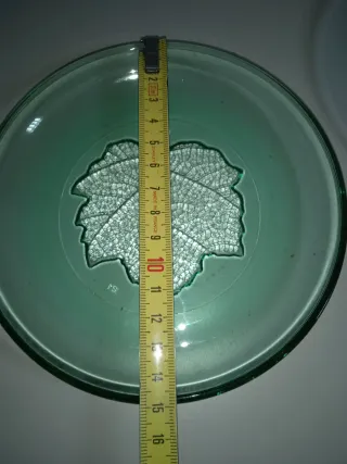 Juego de 4 platos decorativos de cristal