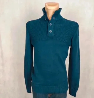 Jersey hombre cuello alto botones Talla XL