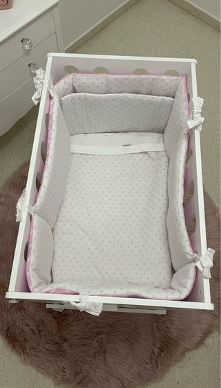 Minicuna Colecho Madera Blanca