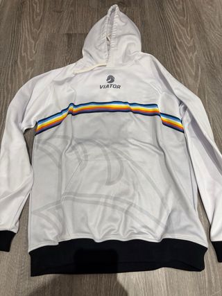 Sudadera Viator con rayas arcoíris