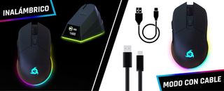 Ratón Inalámbrico KLIM Blaze Pro RGB Recargable