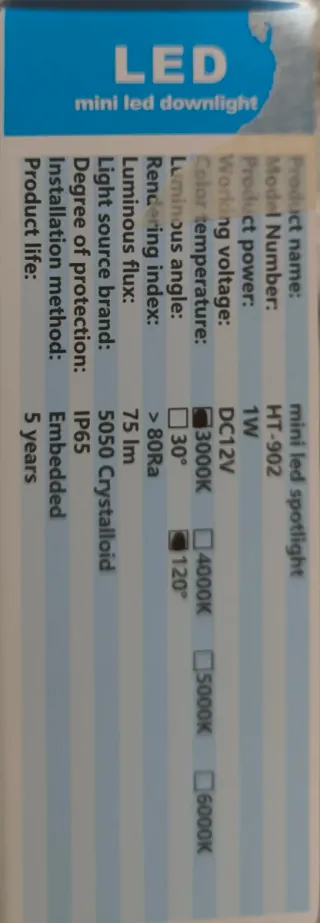 Kit 9 faretti LED da incasso per controsoffitto