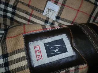 Cappotto Vera Pelle Uomo Nero/Marrone