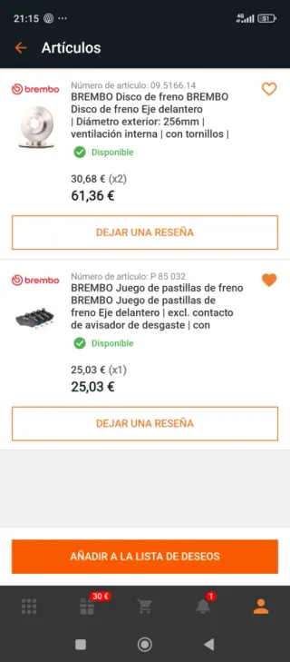 Discos y Pastillas de Freno Brembo ibiza 6k