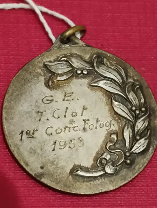 Medalla antigua concurso fotografía 1953
