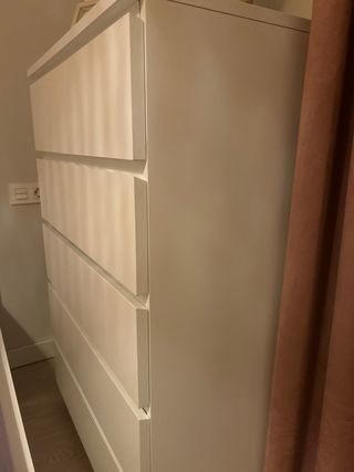 Cómoda Malm 6 cajones blanca