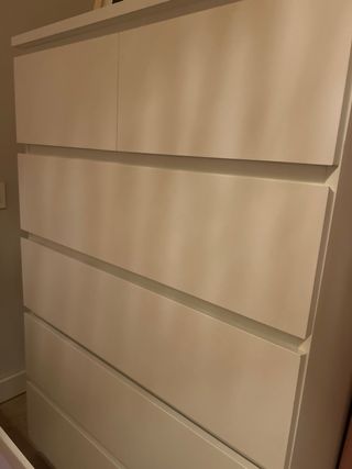 Cómoda Malm 6 cajones blanca
