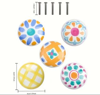 Pomos de cerámica pintados a mano 9€ los 5