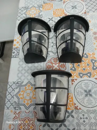 Aplique terraza cubierta negro