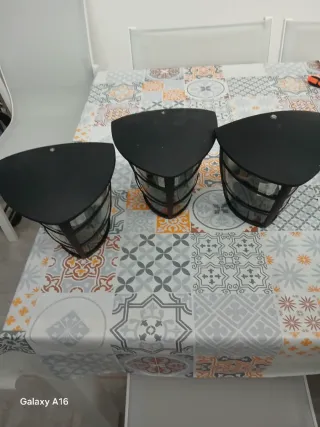 Aplique terraza cubierta negro