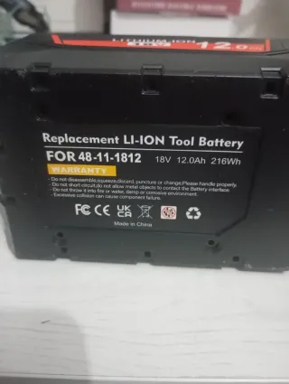 Batería 12.0Ah Milwaukee Genérica