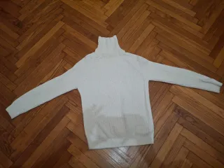 Maglione Zara collo alto bianco
