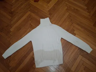 Maglione Zara collo alto bianco
