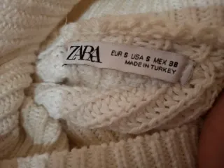 Maglione Zara collo alto bianco