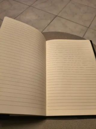 Quaderno rilegato in pelle