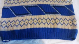 Maglione stile norvegese unisex beige/blu