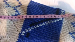 Maglione stile norvegese unisex beige/blu