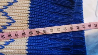 Maglione stile norvegese unisex beige/blu