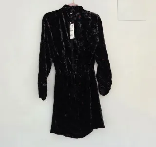 Vestido mini terciopelo estampado paisley Zara