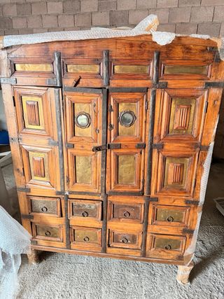 Mueble especiero madera y metal