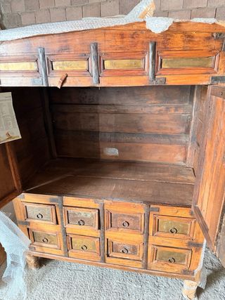 Mueble especiero madera y metal