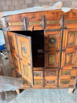 Mueble especiero madera y metal