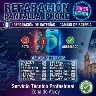 Reparación iPhone Pantallas Calidad Top y Batería