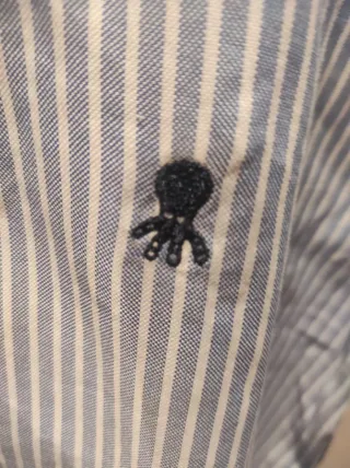 Camisa Rayas Azul y Blanca