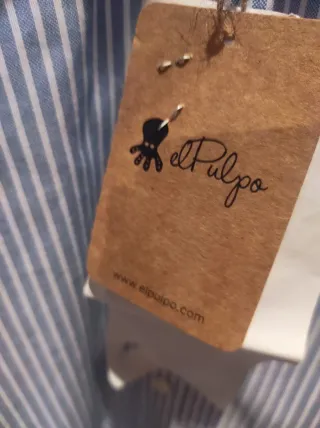 Camisa Rayas Azul y Blanca