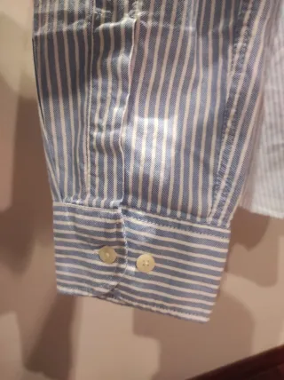 Camisa Rayas Azul y Blanca