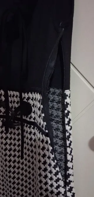 Vestito donna smanicato fantasia pied-de-poule