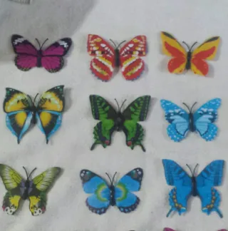 50 Mariposas Cartulina con iman son cincuenta