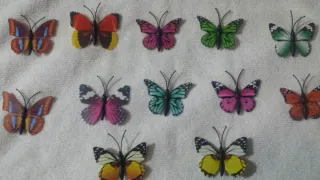 50 Mariposas Cartulina con iman son cincuenta