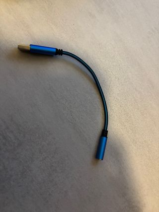 Adaptador USB-C a Jack 3.5mm Azul
