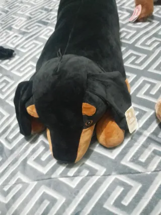 Peluche Perro Salchicha Negro y Marrón