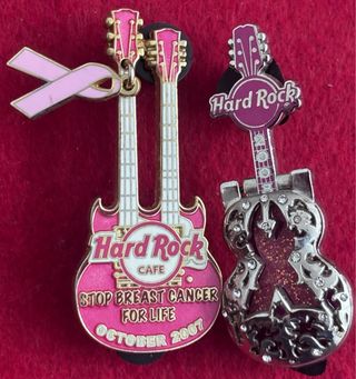 Lote 2 Pines Hard Rock Guitarra Rosa ed especial