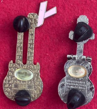 Lote 2 Pines Hard Rock Guitarra Rosa ed especial