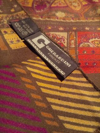 Sciarpa Gherardini in Seta Marrone Viola