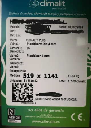 Cristales Climalit Bajo Emisivo