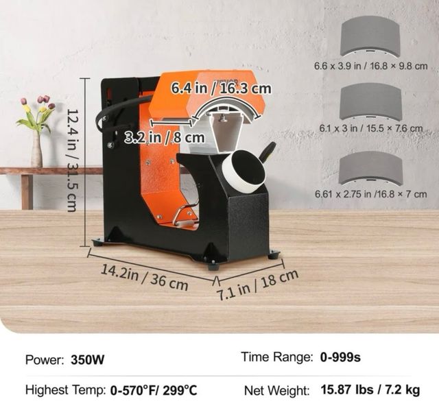 Pressa termica VEVOR 3 in 1 automatica