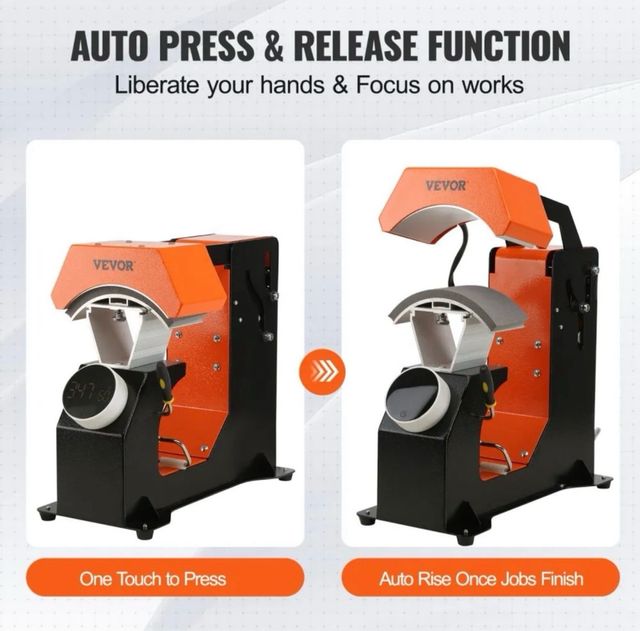 Pressa termica VEVOR 3 in 1 automatica