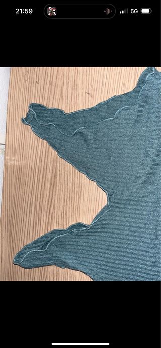 Top verde azul tirante grueso talla L